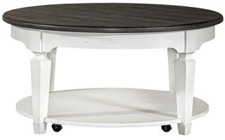 Liberty Furniture Allyson Park Charcoal/Wirebrushed White Round Cocktail Table
