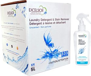Excelsior® HE 5L Unscented Laundry Detergent and Stain Remover Set