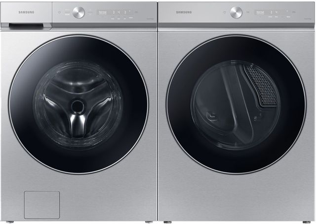 Samsung Silver Steel Front Load Laundry Pair