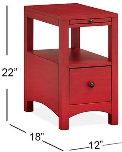 Magnussen Home® Mosaic Red Chairside End Table 9