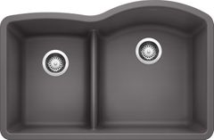 Blanco® Diamond™ 32" Cinder Undermount Double Bowl Kitchen Sink