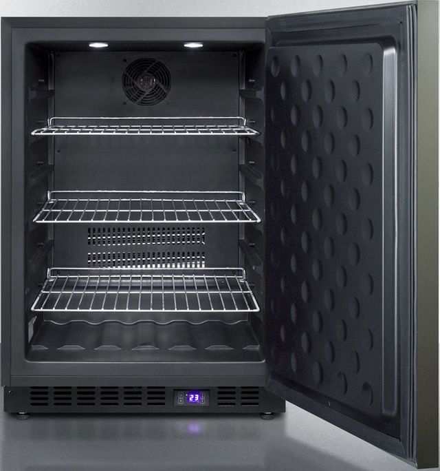 Summit® 4.7 Cu. Ft. Black Stainless Steel Built In All Freezer 2
