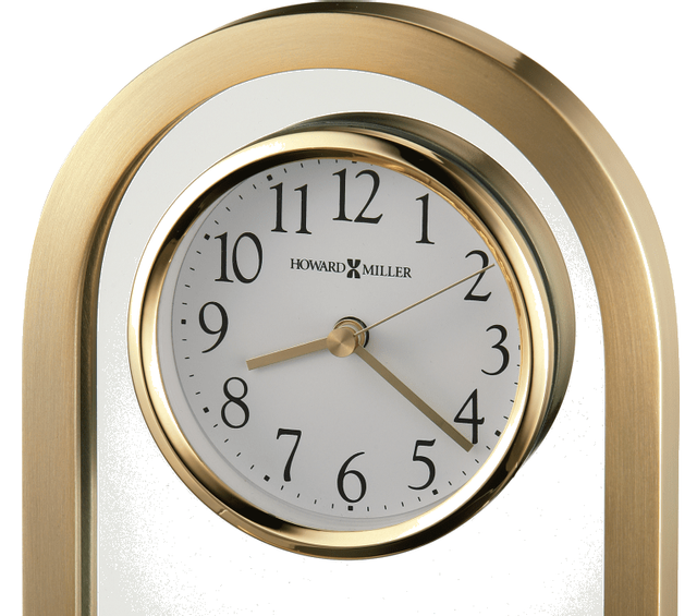 Howard Miller® Imperial Brushed and Polished Brass Tabletop Clock 1