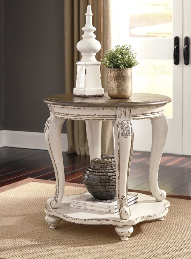 Signature Design by Ashley® Realyn 2-Piece Brown/White End Table Set 2