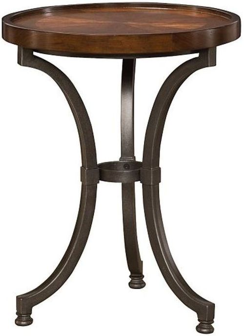 Hammary® Barrow Black and Brown Round Chairside Table
