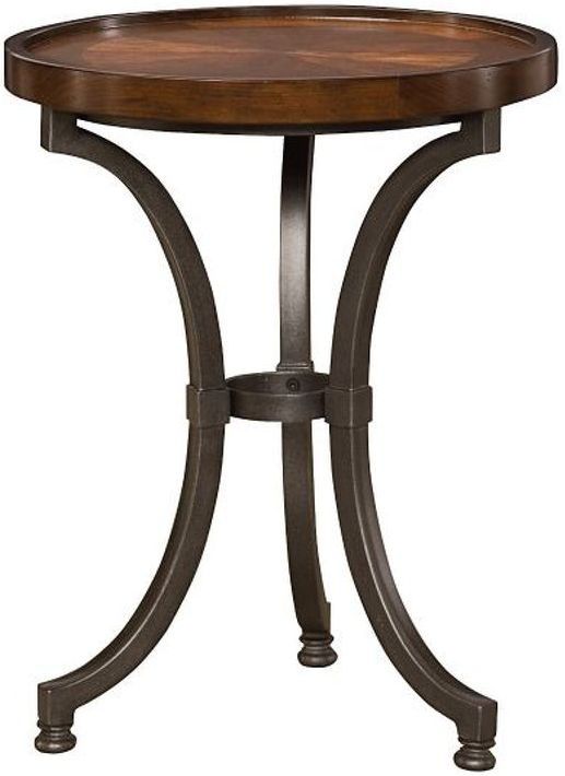 Hammary® Barrow Black and Brown Round Chairside Table-0