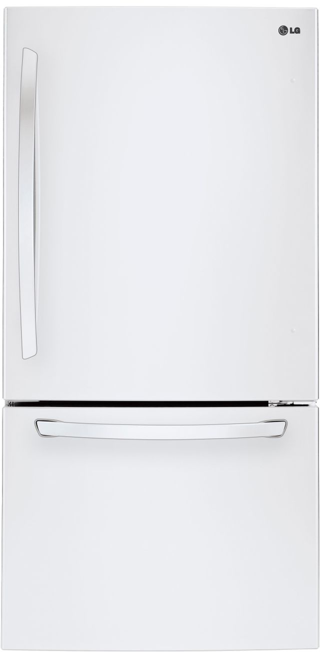 LG 24.1 Cu. Ft. Smooth White Bottom Freezer Refrigerator 0