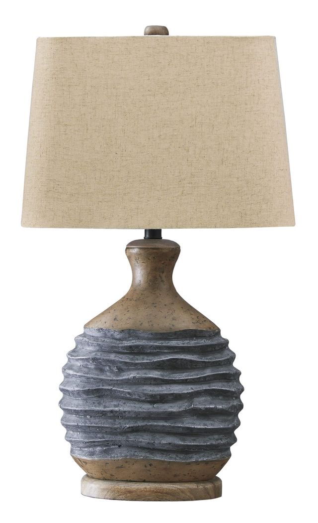 Lampe de table en papier Medlin, gris/beige, de Signature Design by Ashley®
