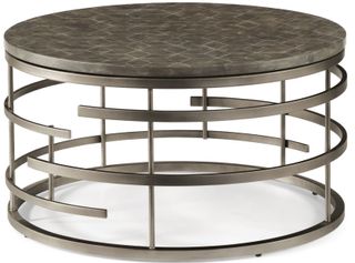 Flexsteel® Halo Antiqued Concrete/Soft Silver Round Coffee Table