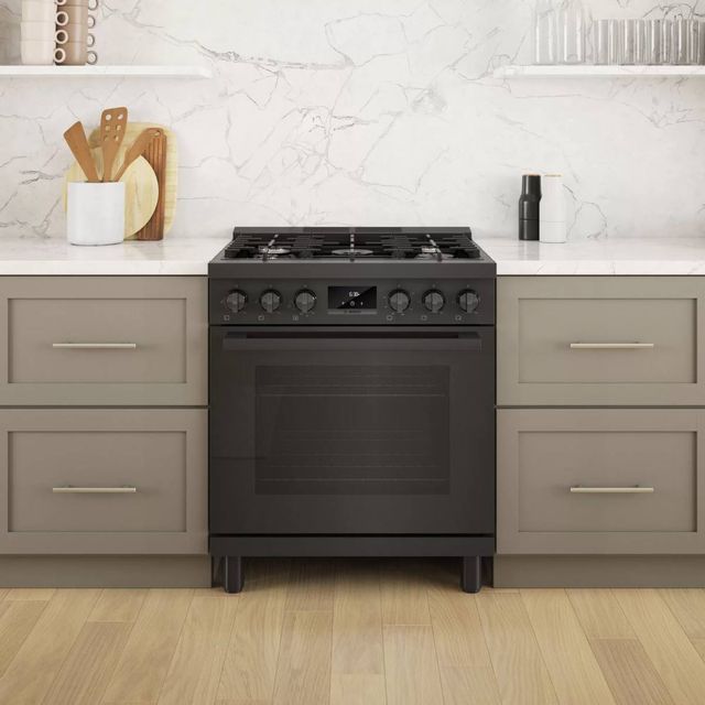 Bosch 800 Series 30" Black Stainless Steel Pro Style Natural Gas Range 3
