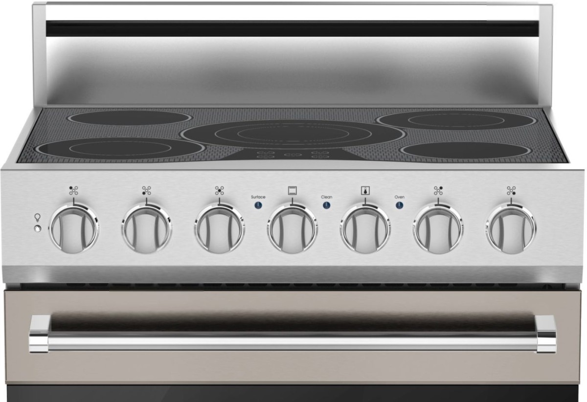 grey electric range cooker