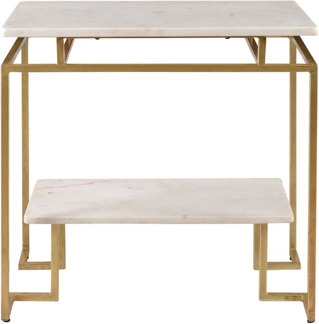 Coast to Coast Accents™ Gold/White Accent Table-1