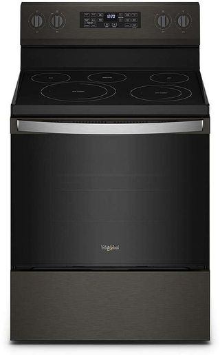 Whirlpool® 30" Black Stainless Freestanding Electric Range with 5-in-1 Air Fry Oven