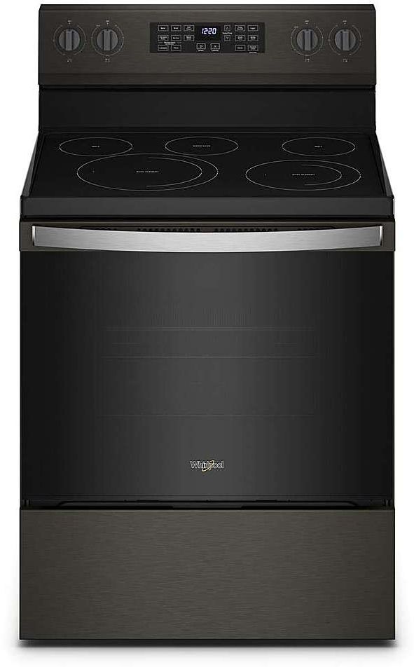 Whirlpool® 30" Black Stainless Freestanding Electric Range with 5-in-1 Air Fry Oven