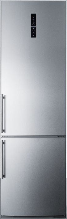 Summit® 12.8 Cu. Ft. Stainless Steel Counter Depth Built In Bottom Freezer Refrigerator 0
