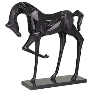 Uma Home Black Horse Sculpture
