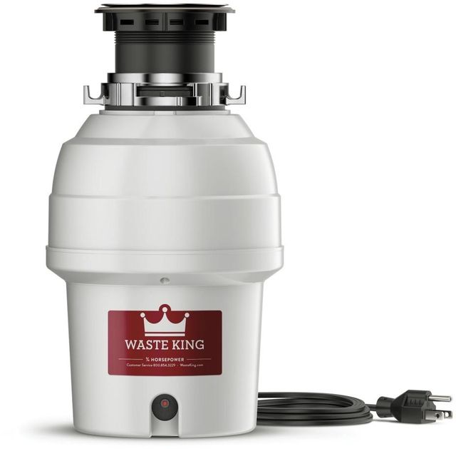 Waste King® 0.75 HP Continuous Feed White Garbage Disposal