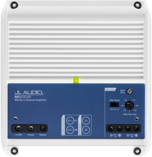 JL Audio® 200 W 2 Ch. Class D Full-Range Marine Amplifier 9