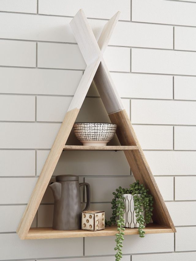 Signature Design by Ashley® Cadel White/Natural Wall Shelf 3