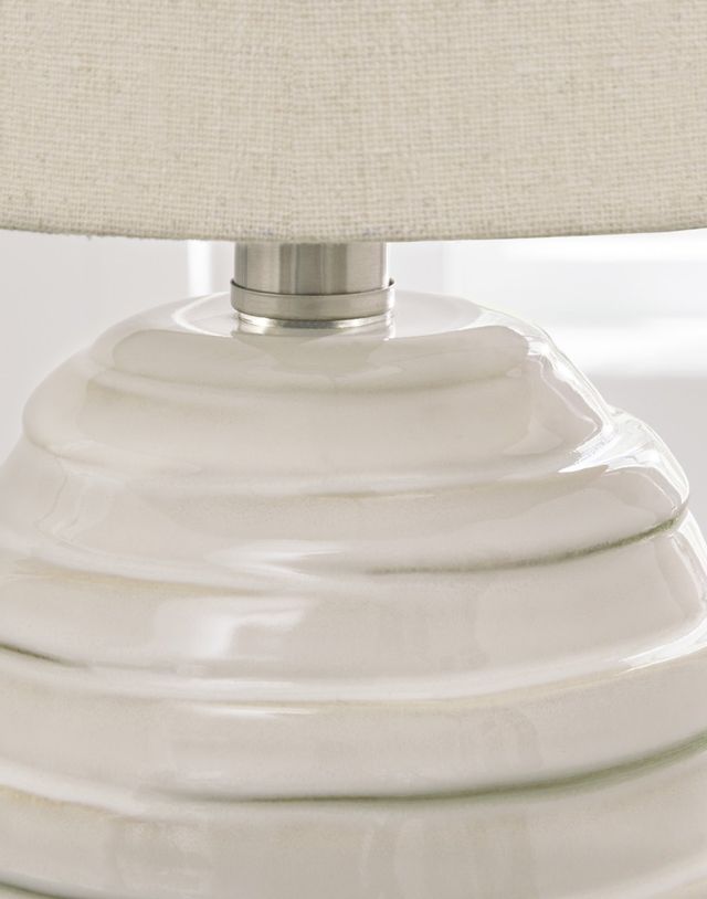 Signature Design by Ashley® Glennwick White Ceramic Table Lamp 1