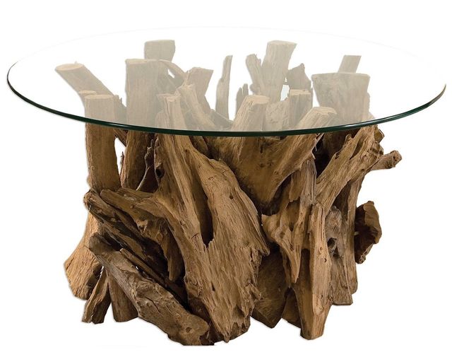 Uttermost® Driftwood Clear Coffee Table-0