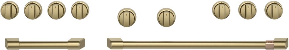 Café™ 48 Brushed Brass Pro Range Handle and Knob Kit, Jimmy's Home  Furnishings