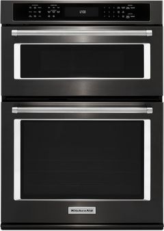 KitchenAid® 27" Black Stainless Steel with PrintShield™ Finish Electric Built In Oven/Microwave Combo