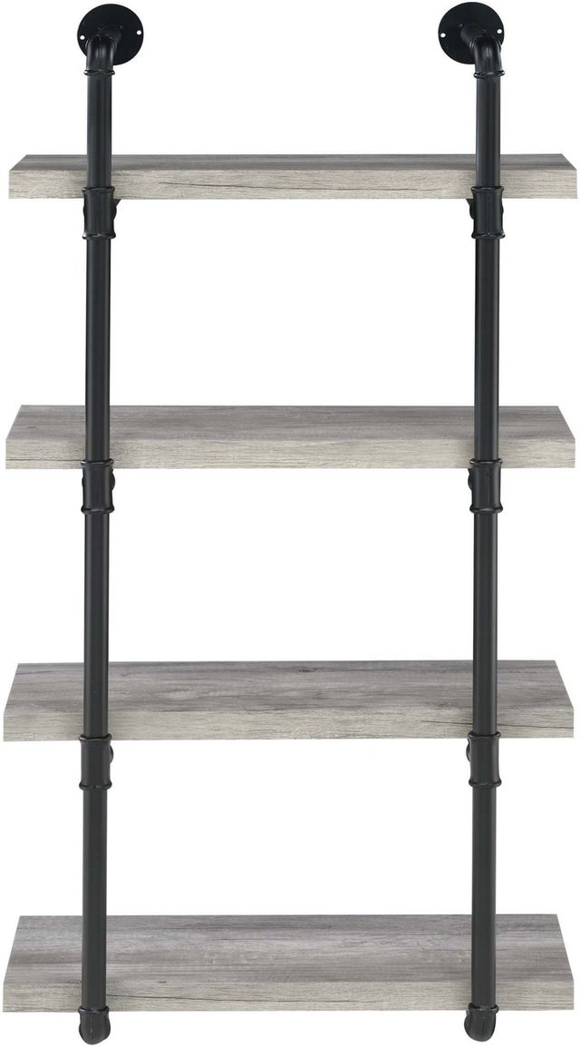 Coaster® Black And Rustic Oak Driftwood 24-Inch Wall Shelf 4