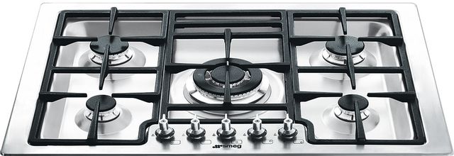 Smeg 30" Stainless Steel Classic Gas Cooktop 0