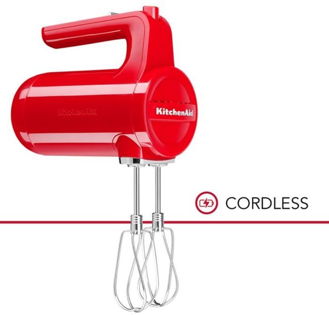KitchenAid® 7 Speed Passion Red Cordless Hand Mixer 1