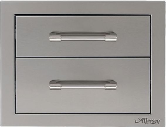 Alfresco™ ALXE Series 17" Two Tier Storage Drawers-Stainless Steel