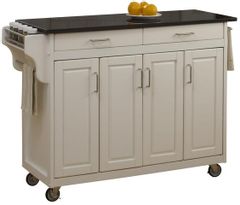 homestyles® Create-a-Cart Black Granite/White Kitchen Cart