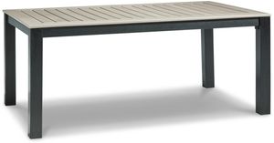 Signature Design by Ashley® Mount Valley Driftwood/Black Outdoor Dining Table