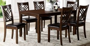Crown Mark Eloise 7-Piece Brown Dining Table Set