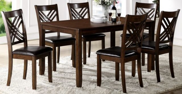Crown Mark Eloise 7-Piece Brown Dining Table Set-0