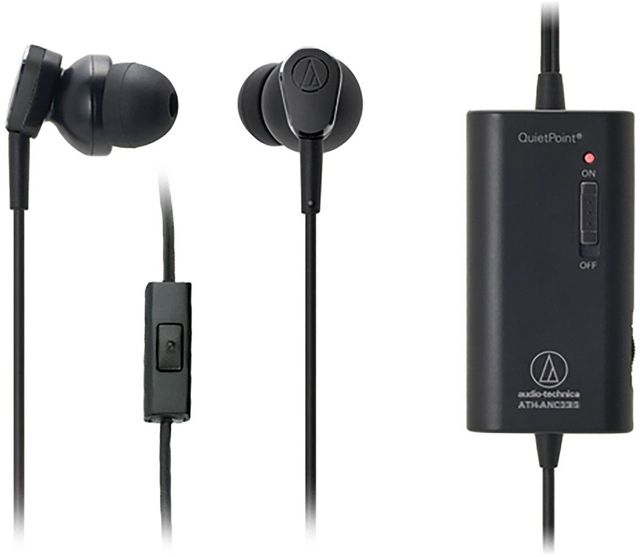 Audio-Technica® QuietPoint® Black Active Noise-Cancelling In-Ear Headphones