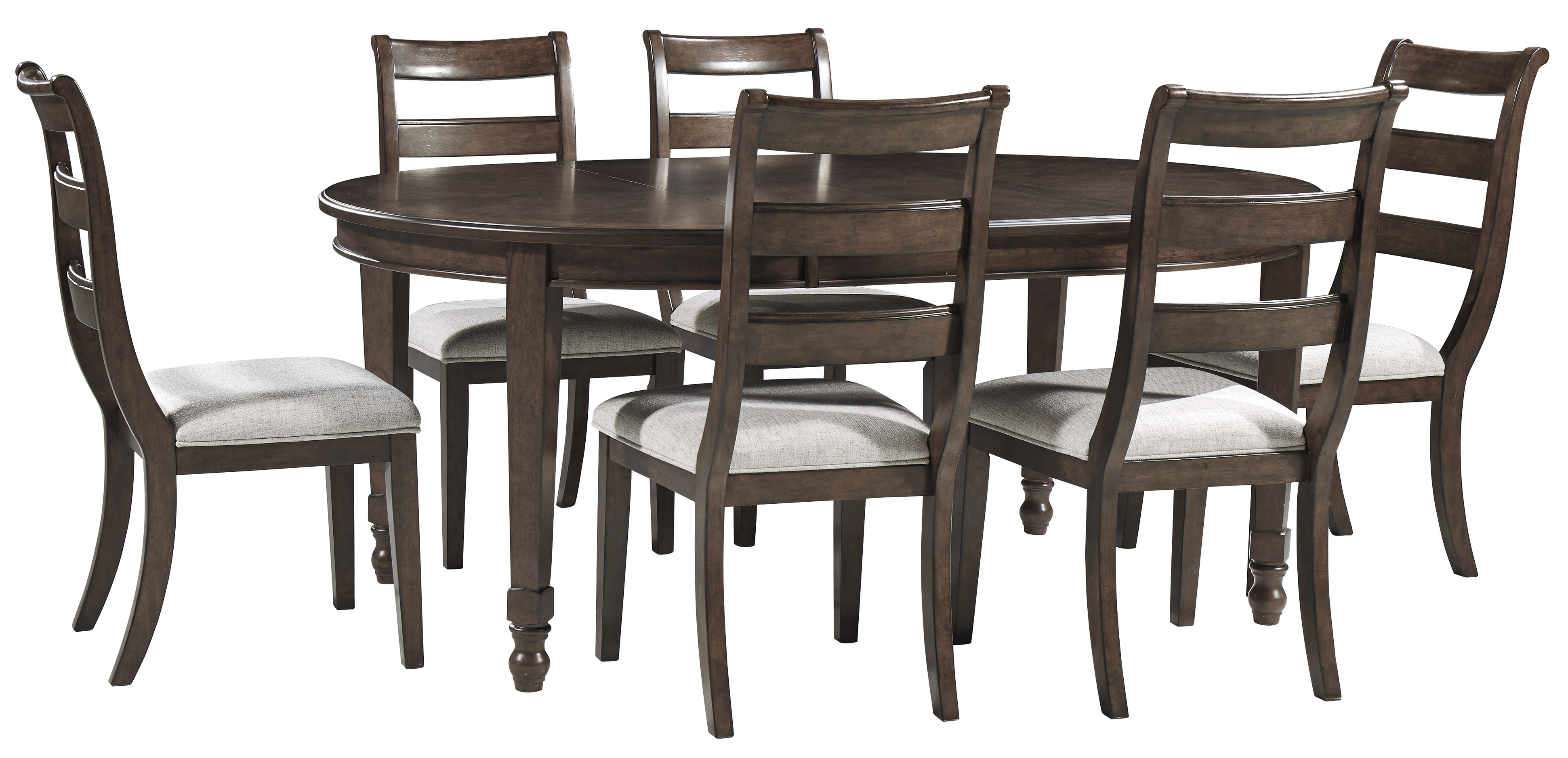 Signature Design by Ashley® Adinton 7 Piece Reddish Brown Oval Dining Table Set 