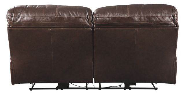 Signature Design by Ashley® Hallstrung Chocolate 2 Seat Reclining Power Sofa-2