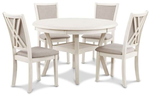 New Classic® Home Furnishings Amy 5-Piece Bisque Round Dining Set