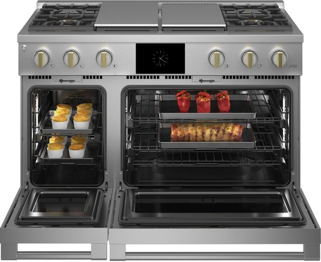 Monogram® Statement Collection 48" Stainless Steel Pro Style Dual Fuel Range-3
