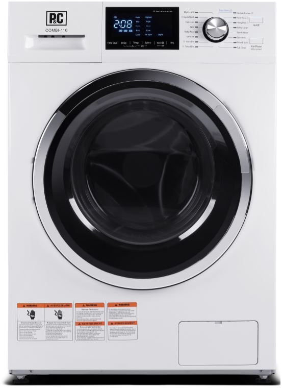 Porter & Charles 2.7 Cu. Ft. White Front Load Washer Dryer Combo