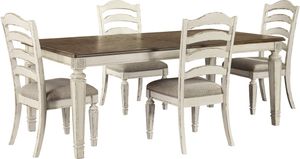 Signature Design by Ashley® Realyn 5-Piece Chipped White Dining Table Set