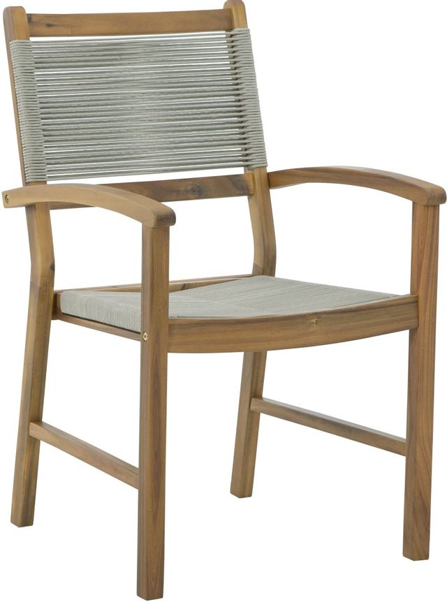 Signature Design by Ashley® Janiyah Light Brown Outdoor Dining Arm Chair