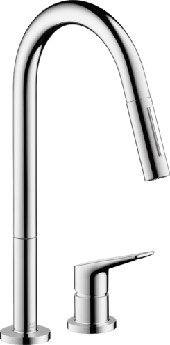 Axor Chrome Citterio M 2-Hole Kitchen Faucet, Pull-Down, 1.75 GPM