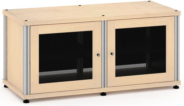 Salamander Designs® Synergy Model 221 AV Cabinet-Natural Maple/Aluminum 0