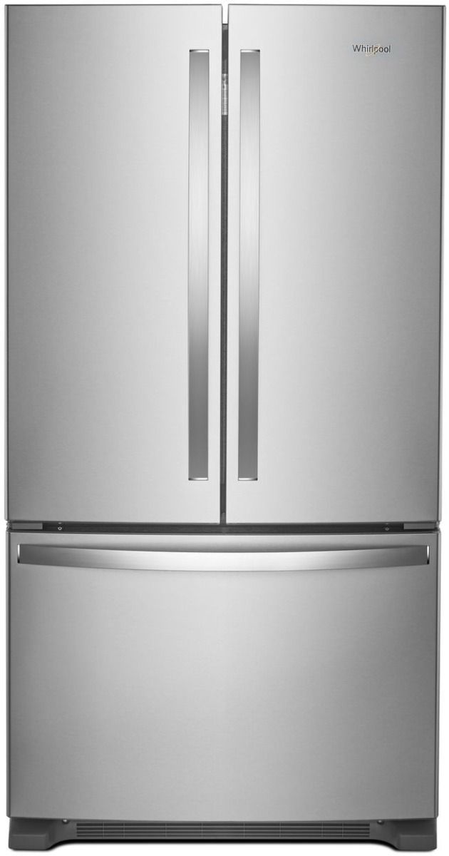 Réfrigérateur à portes françaises de 36 po Whirlpool® de 25,2 pi³ - Acier inoxydable résistant aux traces de doigts