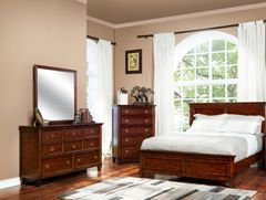 New Classic® Home Furnishings Tamarack 4-Piece Brown Cherry Queen Bedroom Set with Nightstand