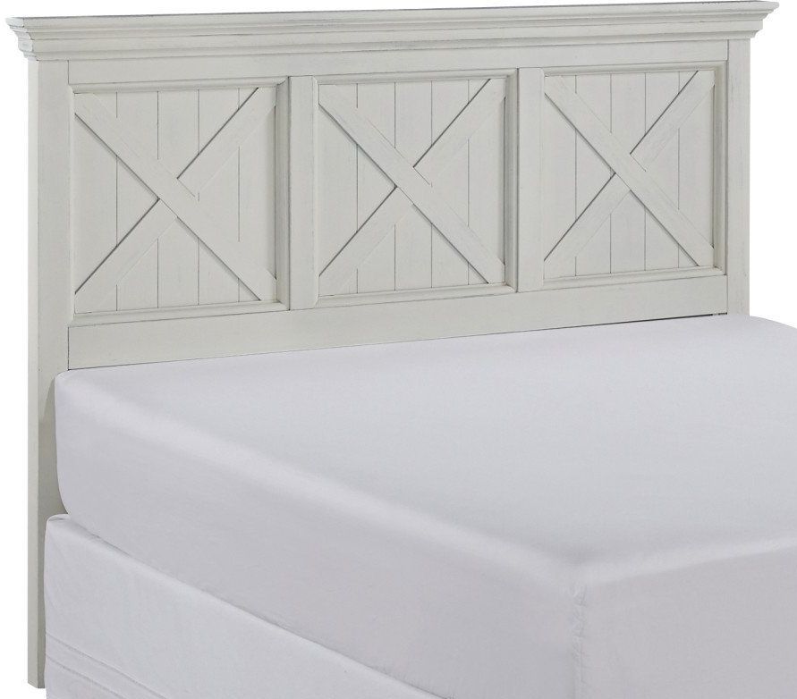 rustic off white bed frame