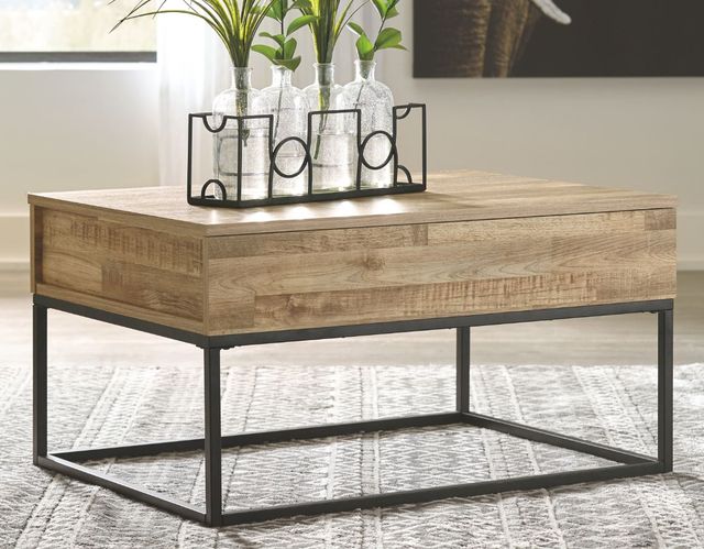 Signature Design by Ashley® Gerdanet Natural Lift-Top Coffee Table-3