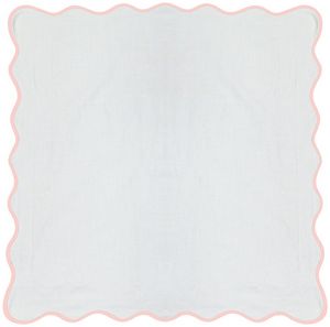 Laura Park Designs Pink/White Scalloped Euro Sham